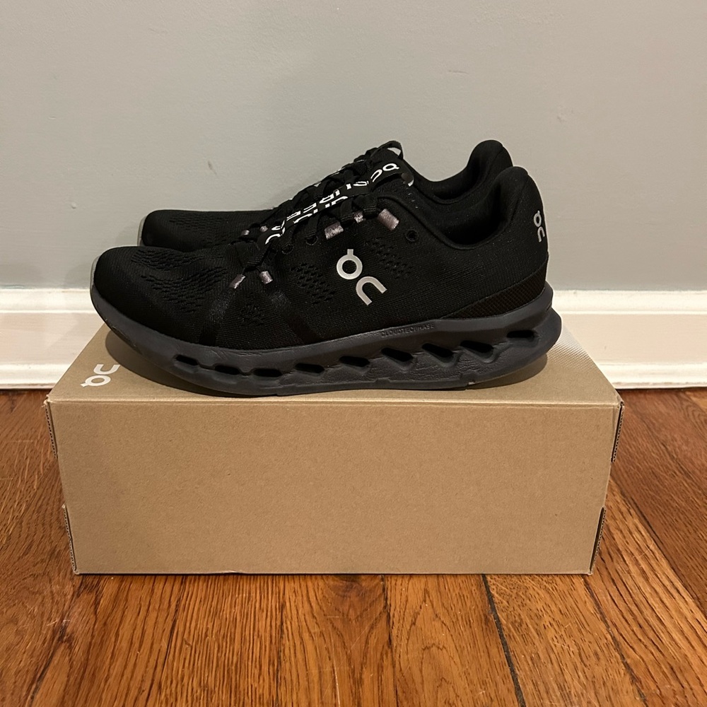 On Running Cloudsurfer Women's Black Athletic Running Shoes - Picture 4 of 7